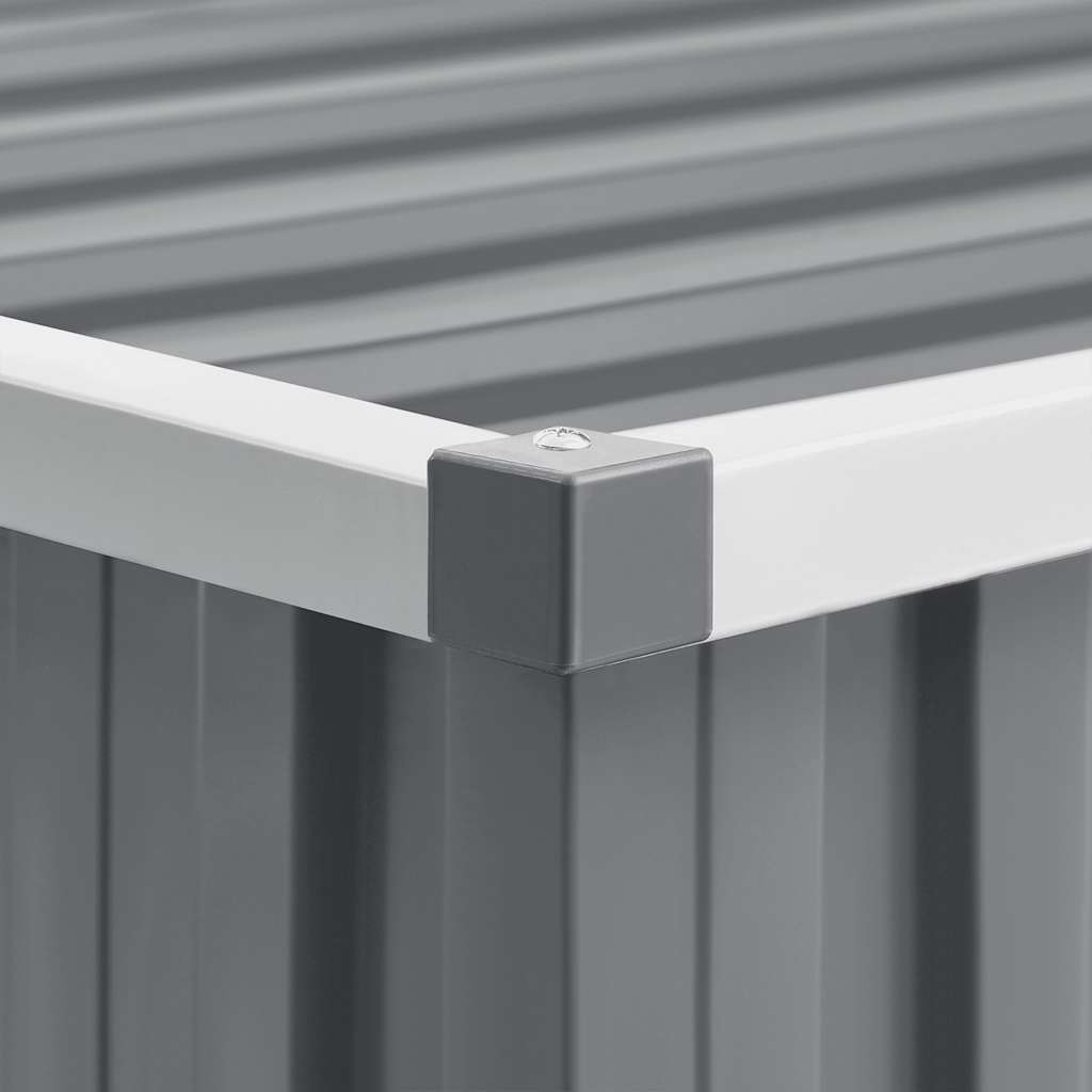 Garden shed 195x198x159 cm galvanized steel - grey, 1 - number 8.