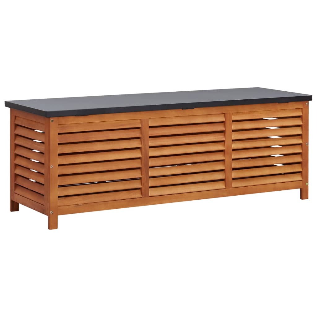 Opbevaringskasse til haven 150x50x55 cm massivt eukalyptustræ - number 1.