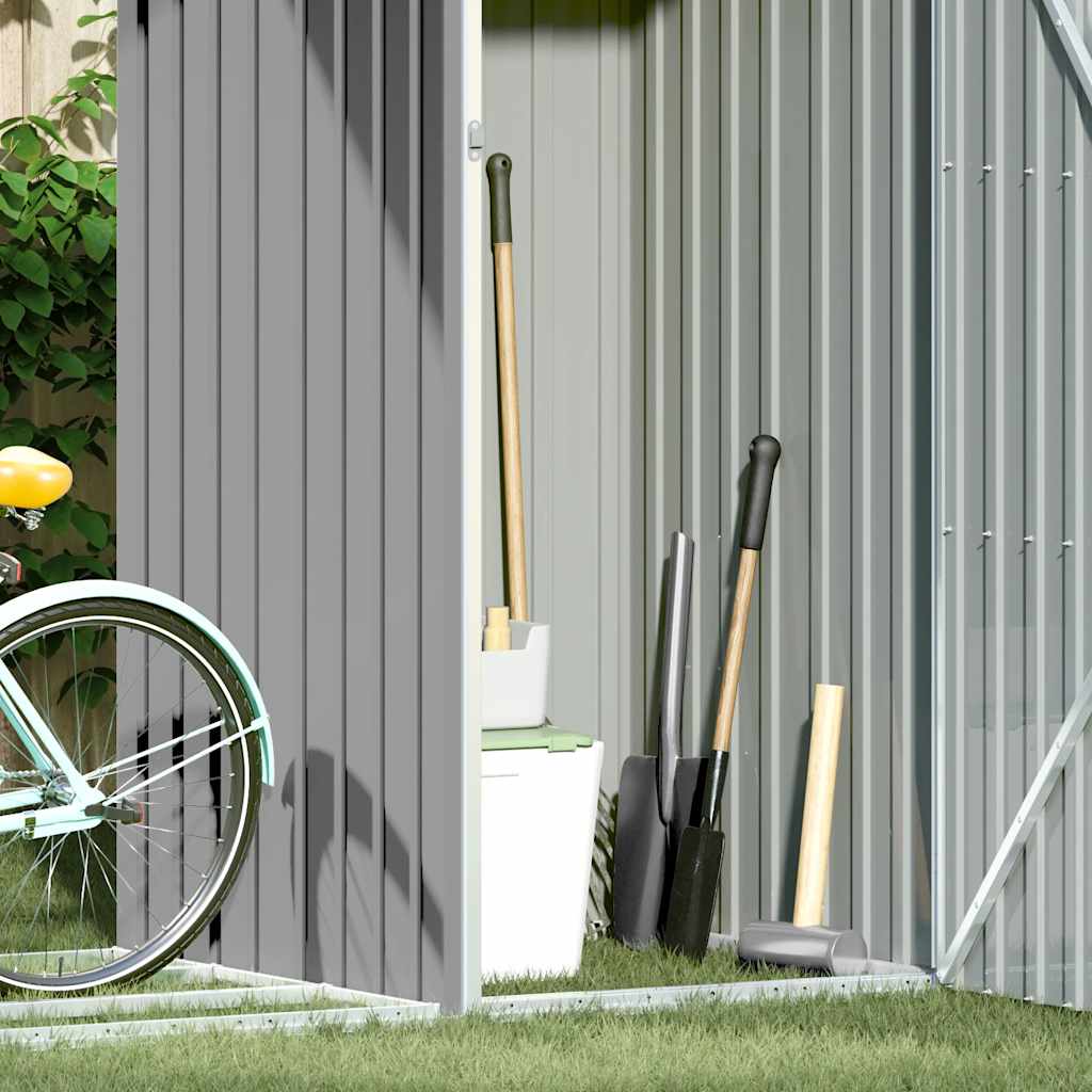 Vedbod 245x98x159 cm galvanisert stål - grå, 1 - number 3.