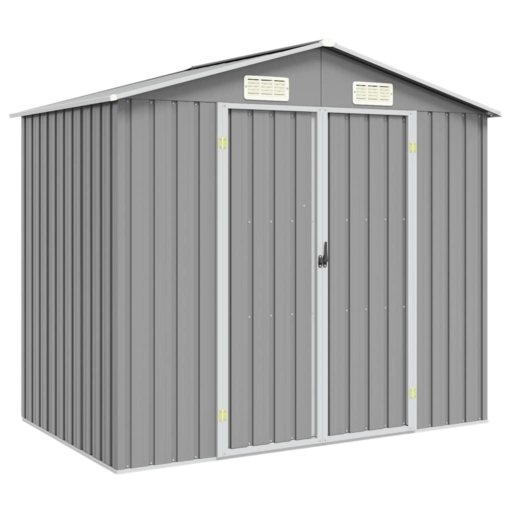 Garden shed 205x129x183 cm galvanized steel - grey, 1 - number 1.