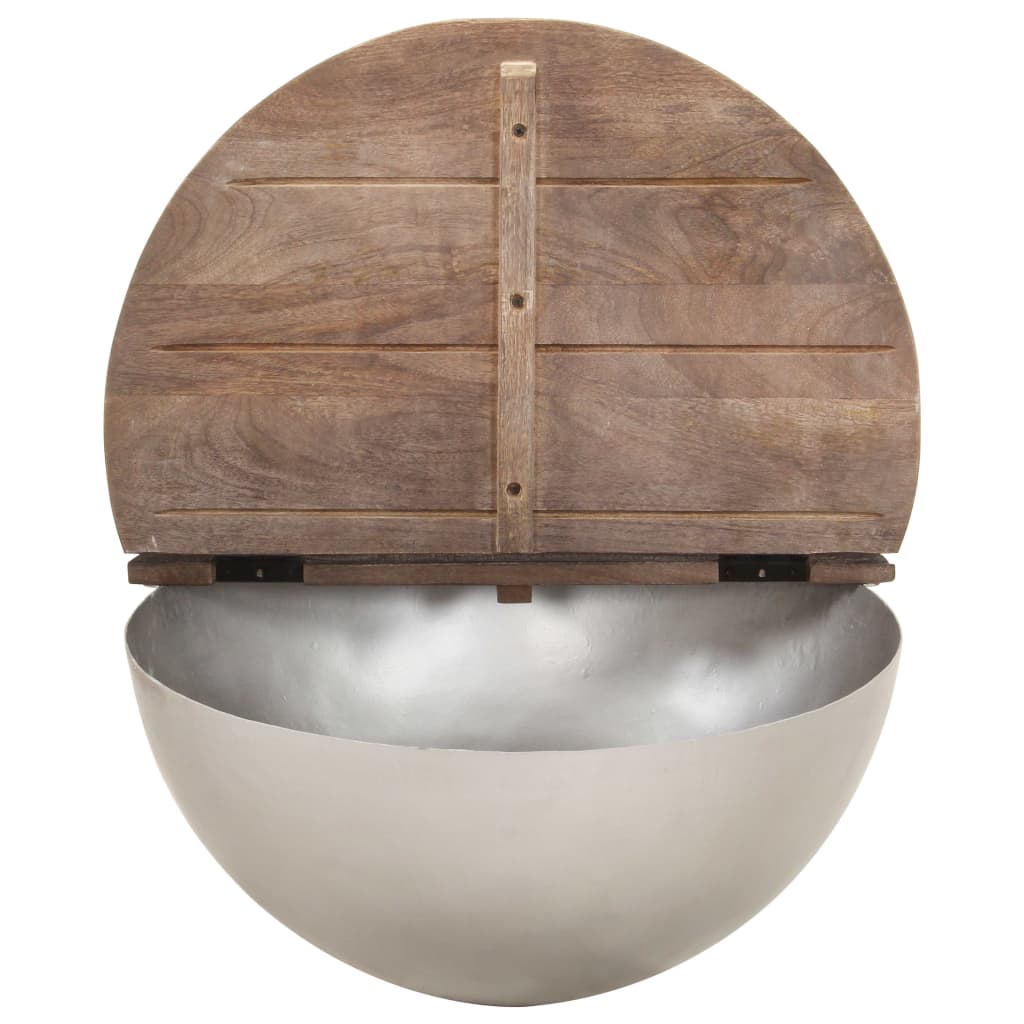 Zestaw stolików kawowych w kształcie miski, dwie części, lite drewno mango - number 5.