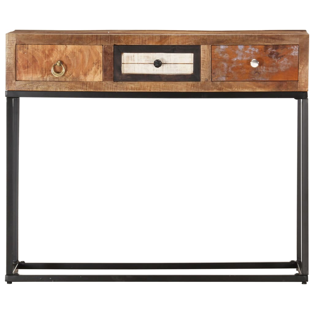 Konzolni stol 90x30x75 cm masivno reciklirano drvo zlatne boje - number 3.