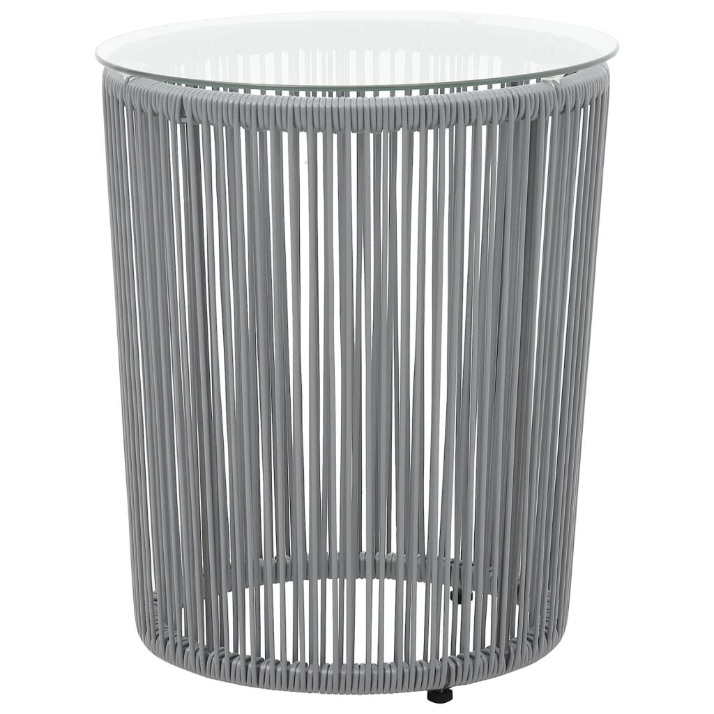 Bistrosæt dele med hynder pvc-rattan - grå, 3 - number 2.