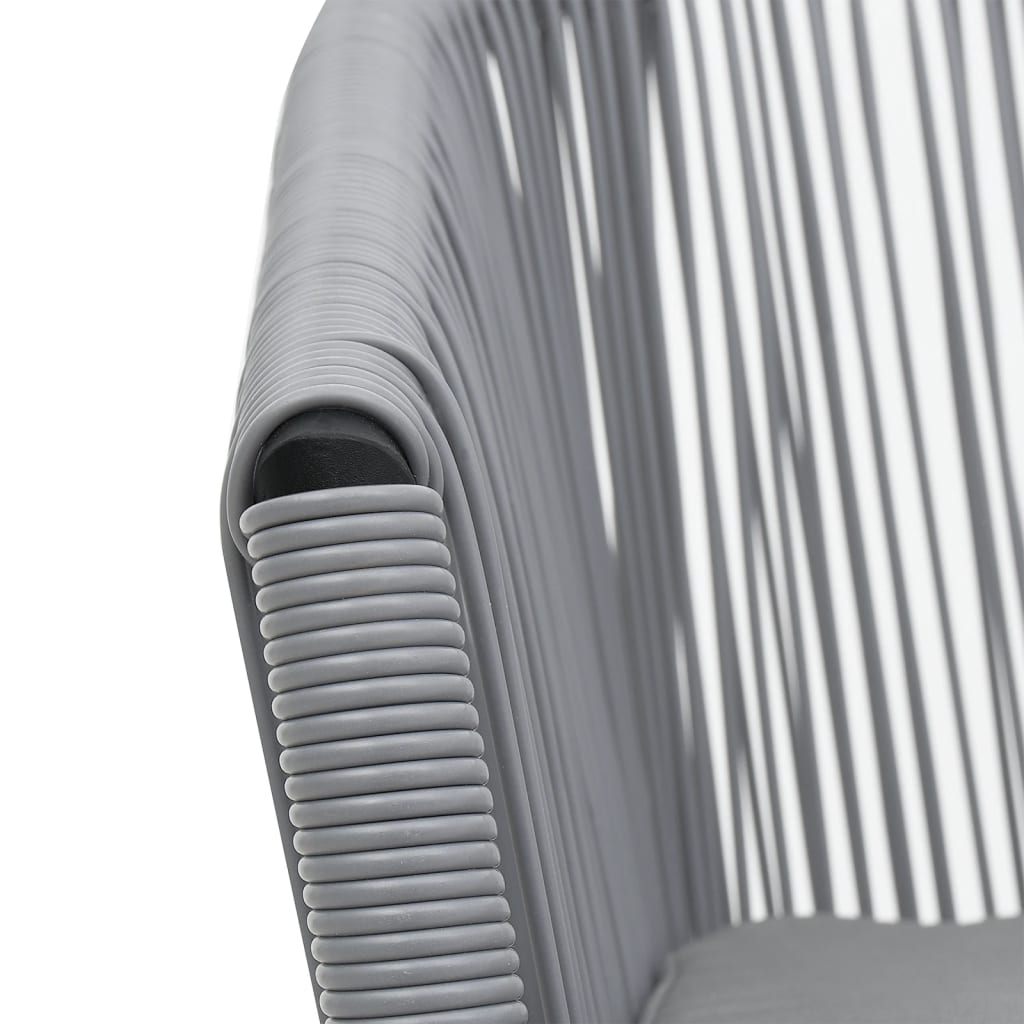 Bistrosæt dele med hynder pvc-rattan - grå, 3 - number 10.