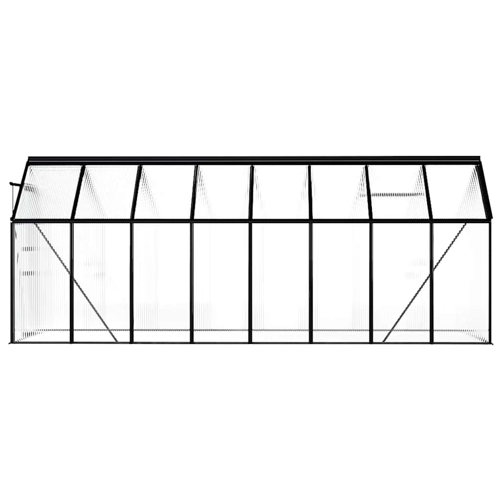 Staklenik 9,31 m² aluminij antracit siva - number 6.