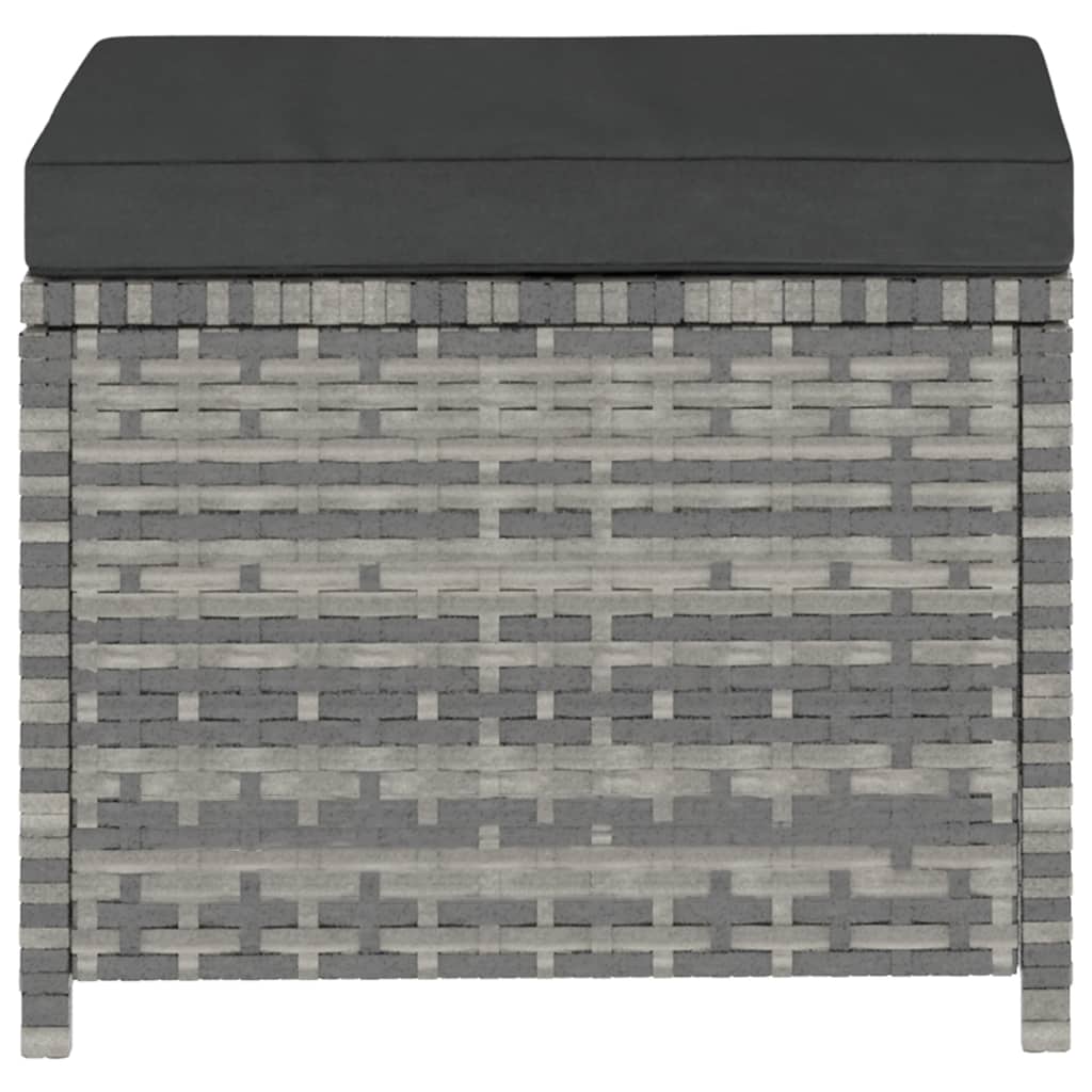 Haveloungesæt dele med hynder polyrattan - grå, 5 - number 8.