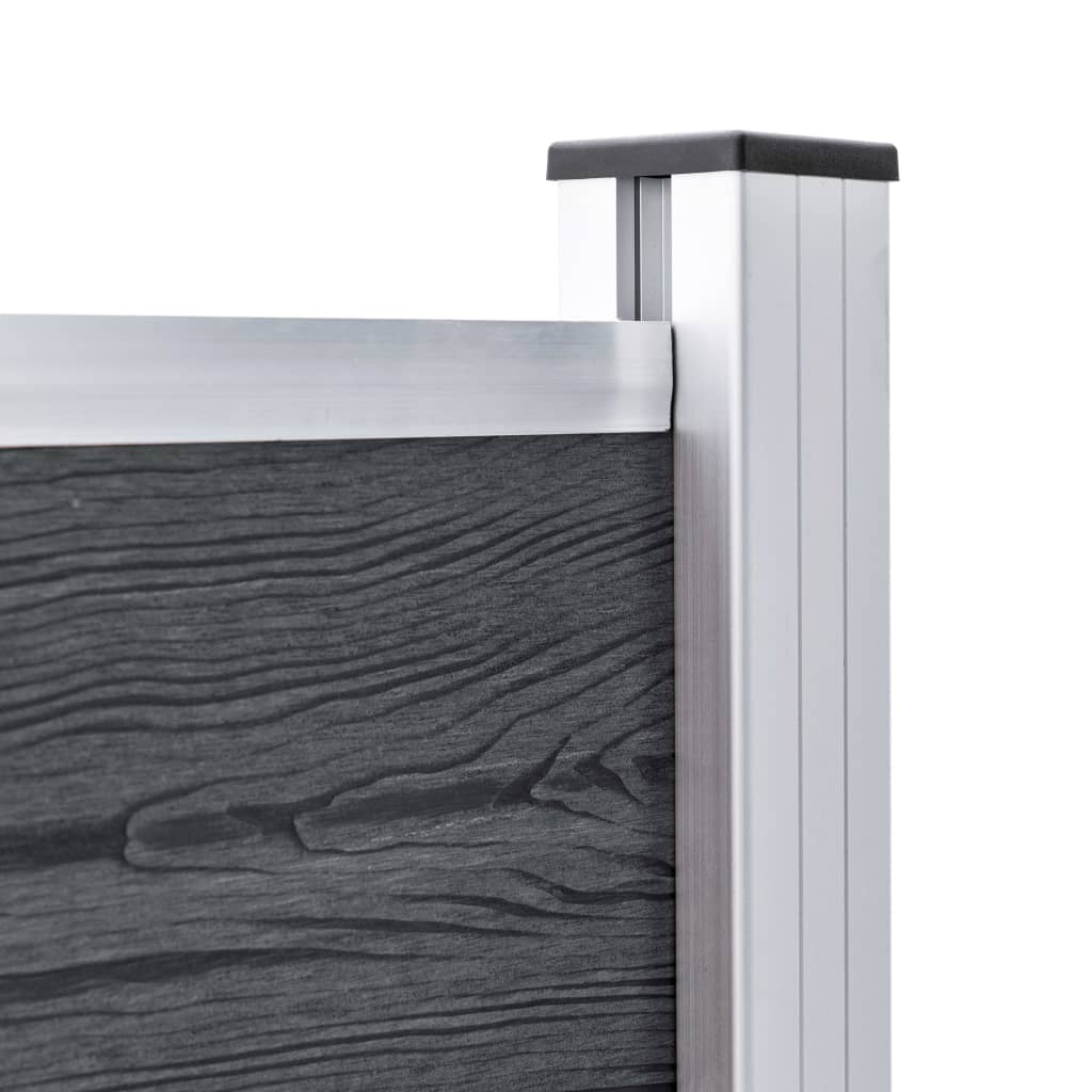 Staketstolpar 3 st. 185 cm aluminium - number 4.