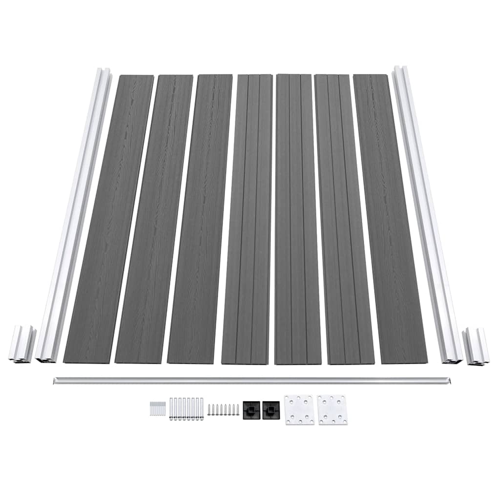 Havehegn 180 x 186 cm wpc grå - number 8.