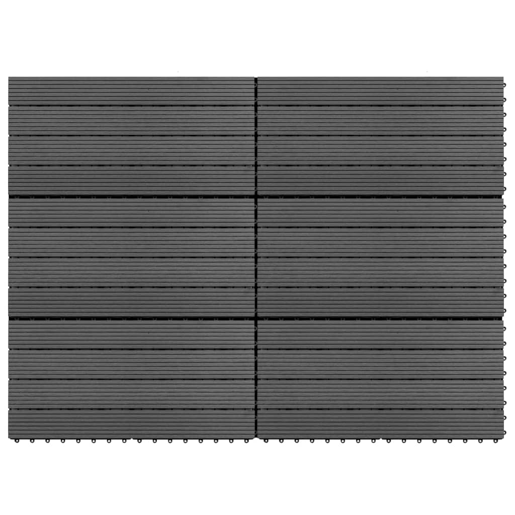 Wpc-fliser 60 x 30 cm stk. 1 m² - grå, 6 - number 1.