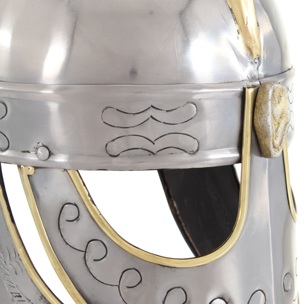 Beowulf kaciga za igranje uloga starinski čelik srebrne boje - number 6.