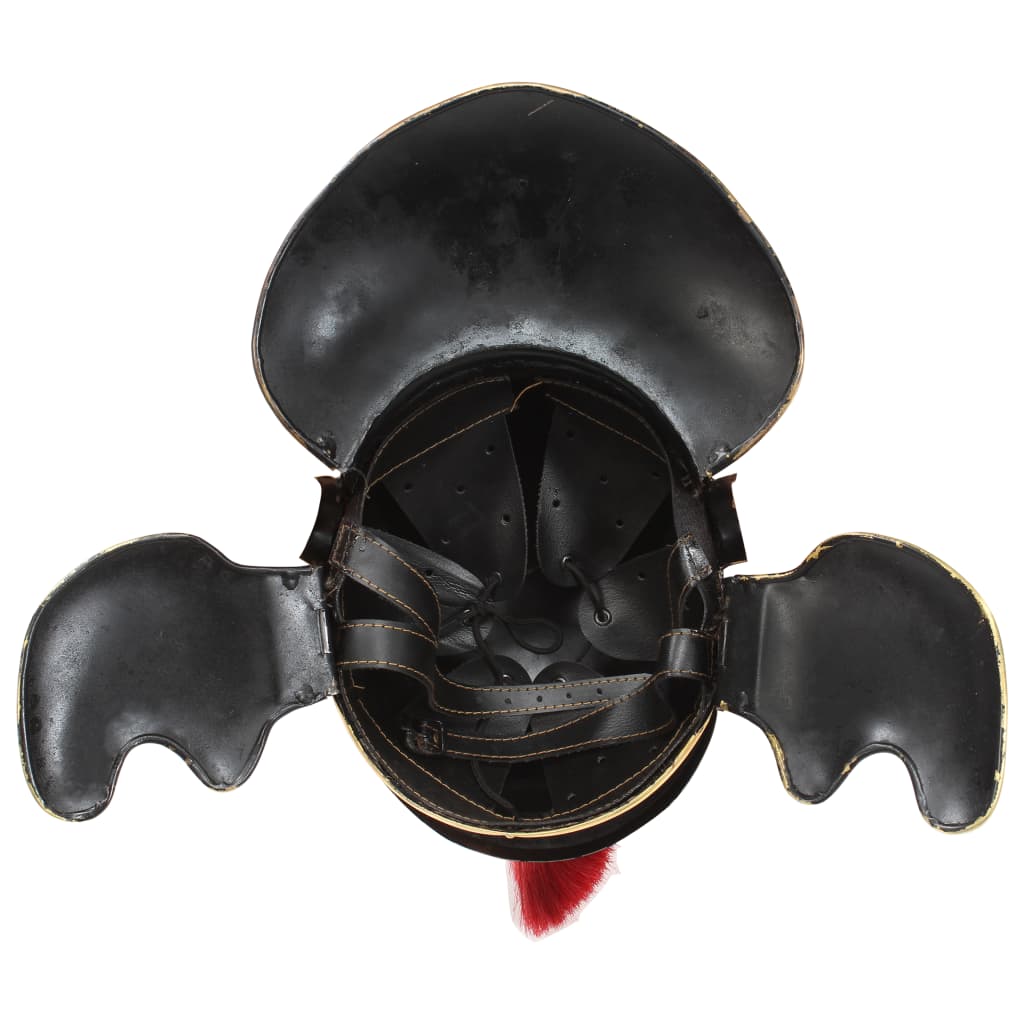 Elmo da soldato romano per gioco di ruolo in acciaio antico color argento - number 7.