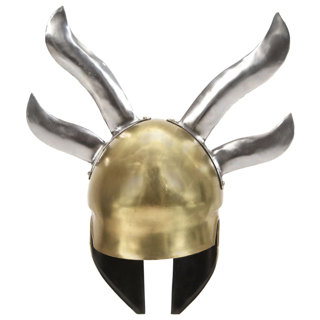 Grčka ratna kaciga za igranje uloga od starog čelika u boji mesinga - number 4.
