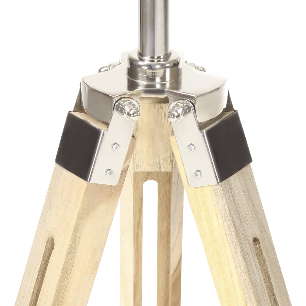 Gulvlampe med trefod 140 cm massivt mangotræ - number 11.