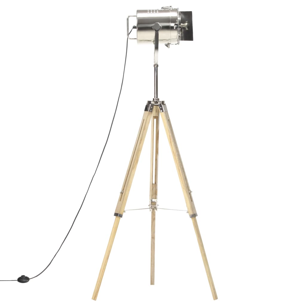 Gulvlampe med trefod 140 cm massivt mangotræ - number 4.