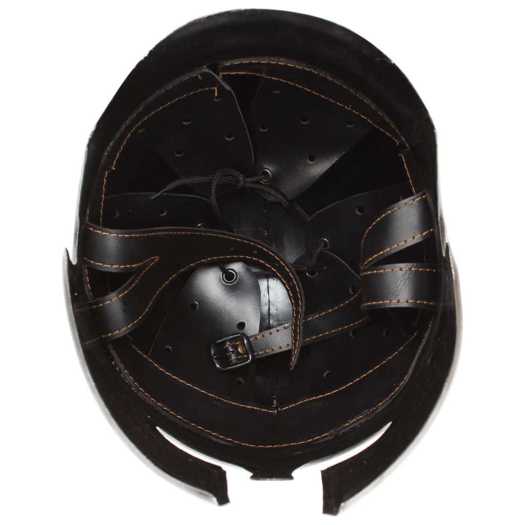 Elmo da guerra greco per gioco di ruolo in acciaio antico color argento - number 7.