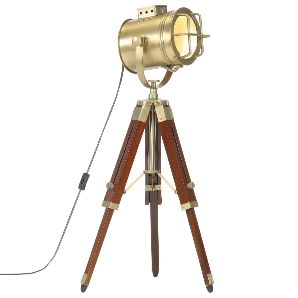 Gulvlampe med trefod 69 cm massivt mangotræ - number 1.