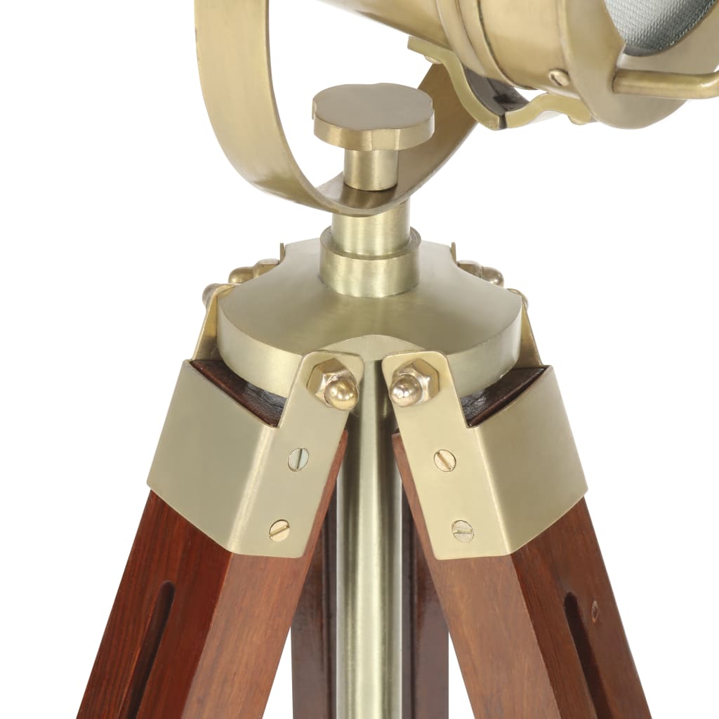 Gulvlampe med trefod 69 cm massivt mangotræ - number 12.