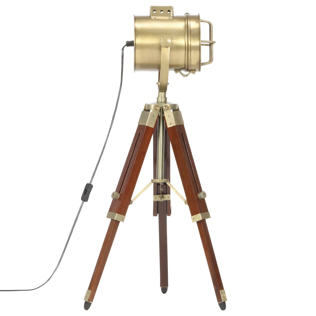 Gulvlampe med trefod 69 cm massivt mangotræ - number 4.