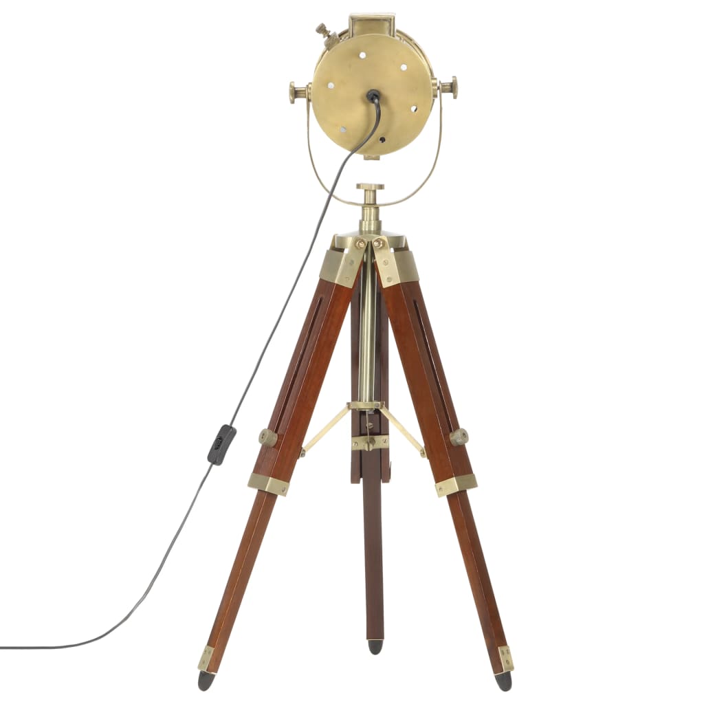 Gulvlampe med trefod 69 cm massivt mangotræ - number 6.