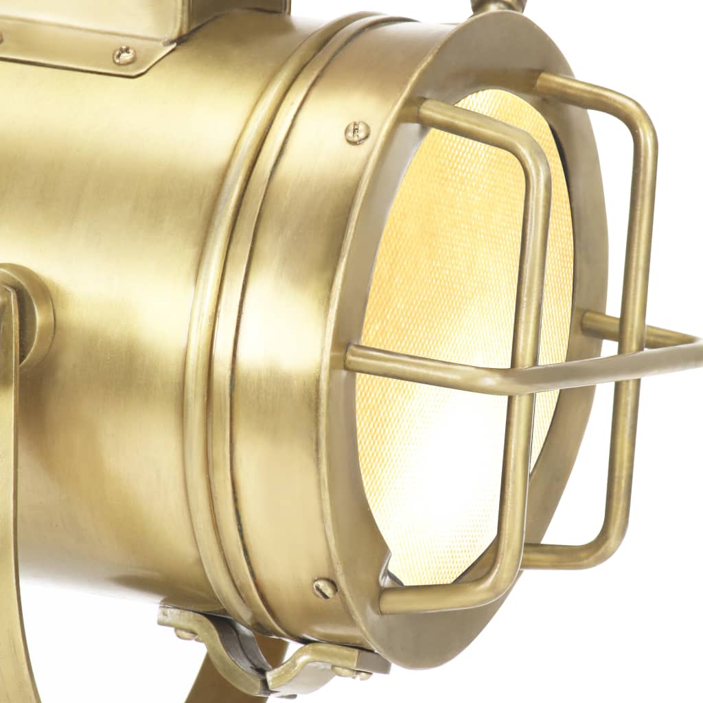 Gulvlampe med trefod 69 cm massivt mangotræ - number 9.