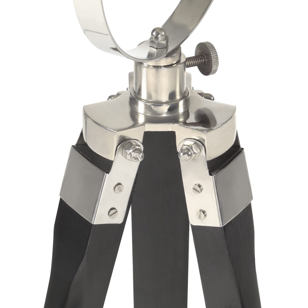 Lampadaire avec trépied 97 cm bois de manguier massif noir - number 10.