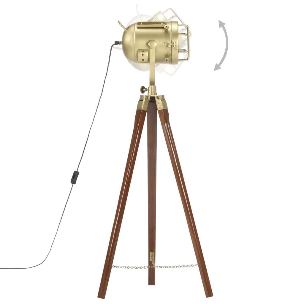 Lampadaire avec trépied 97 cm bois de manguier massif - number 4.