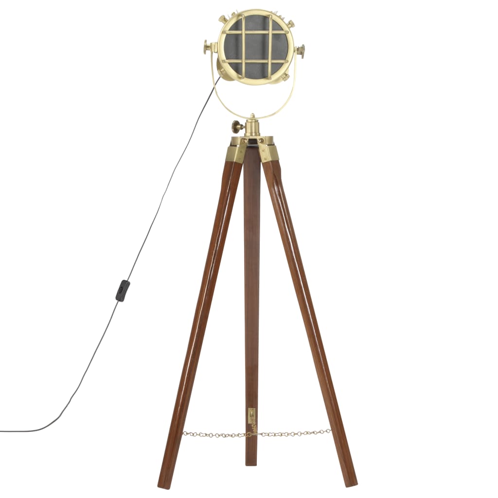 Lampadaire avec trépied 97 cm bois de manguier massif - number 5.