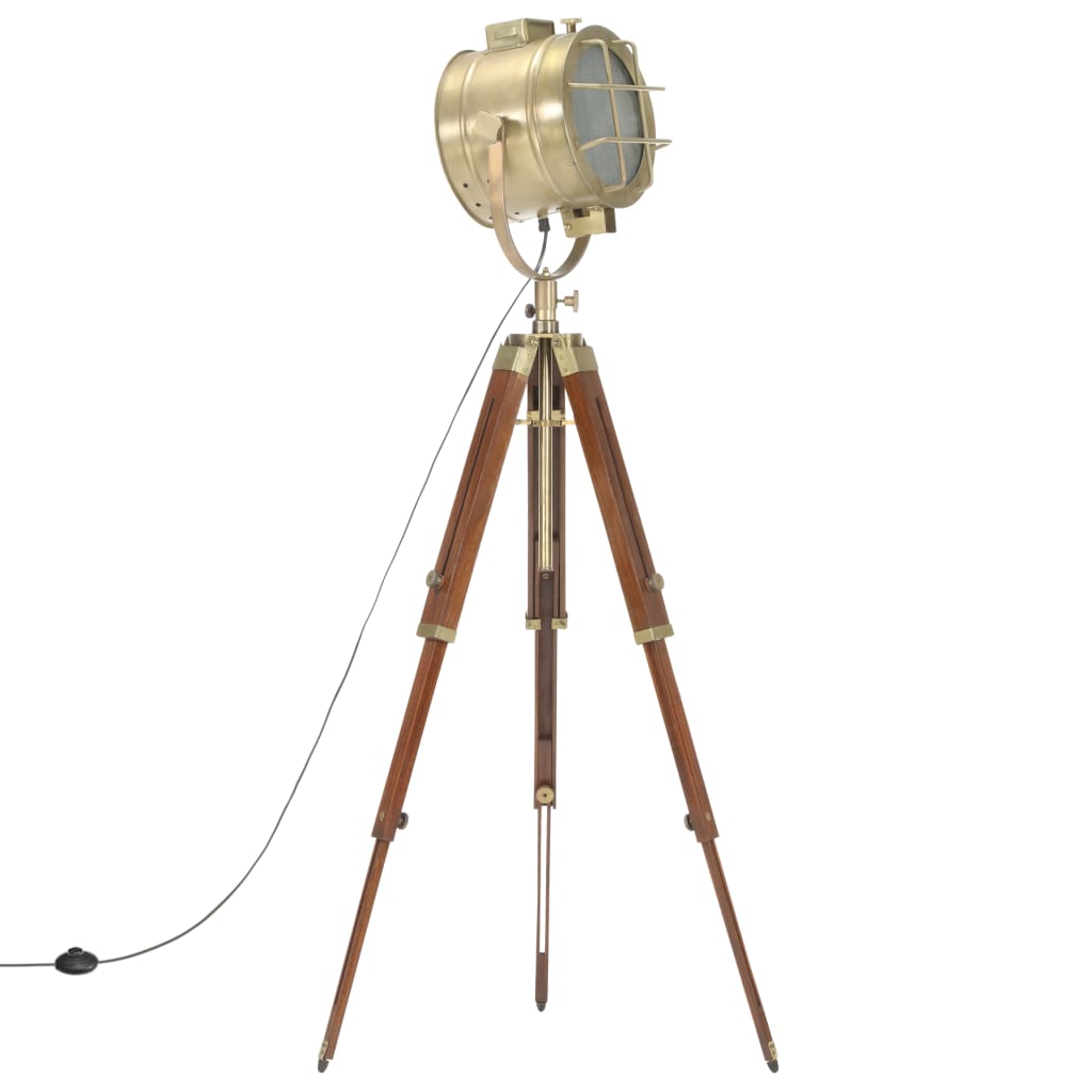 Floor lamp with tripod 165 cm solid mango wood - number 2.