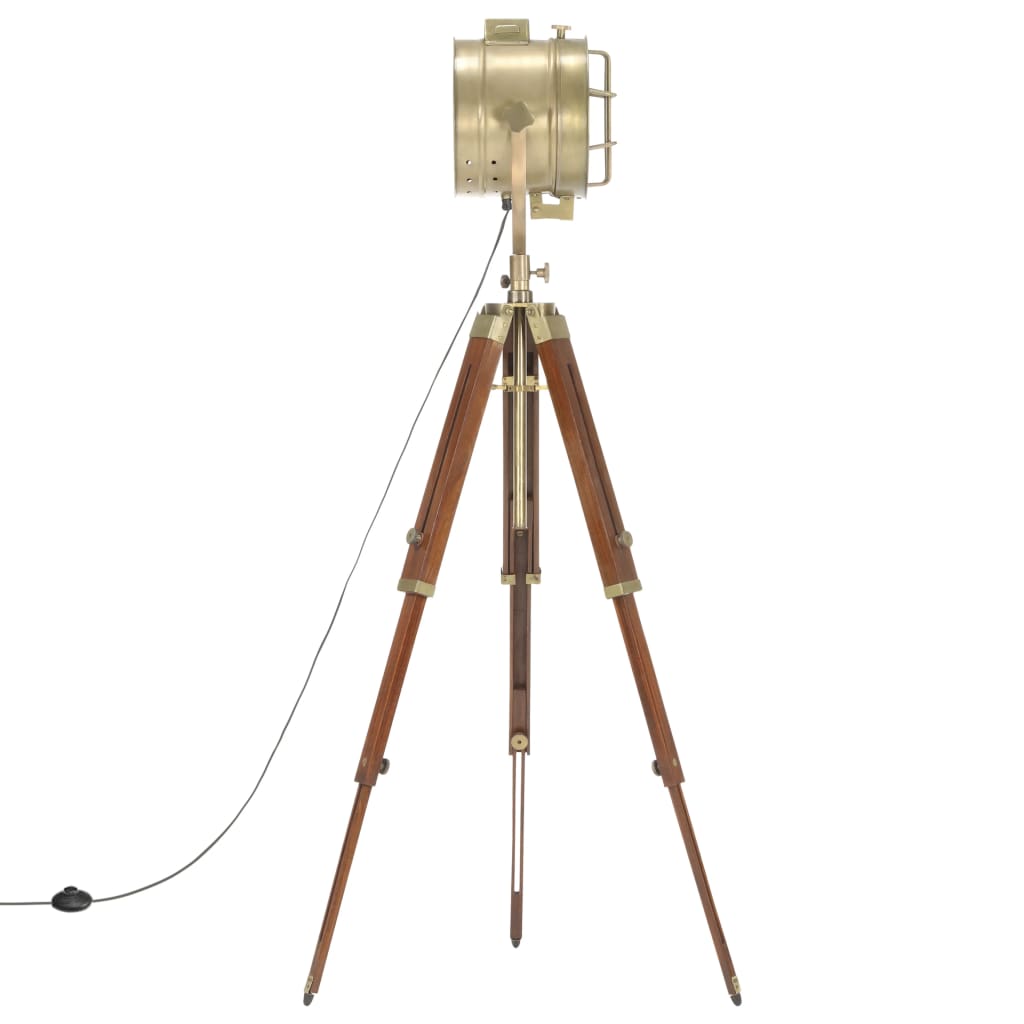 Floor lamp with tripod 165 cm solid mango wood - number 4.