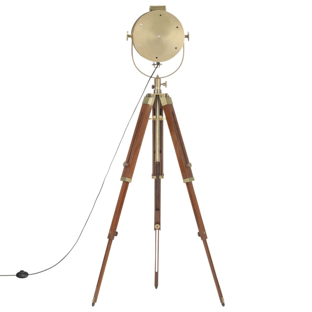 Floor lamp with tripod 165 cm solid mango wood - number 6.