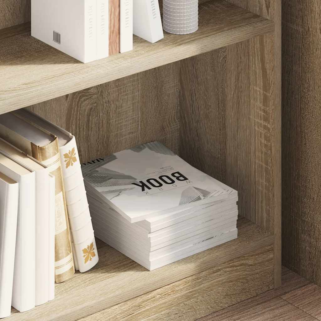 Bogreol 80x24x75 cm spånplade - sonoma-eg, 1, 75 cm, 80 cm - number 3.