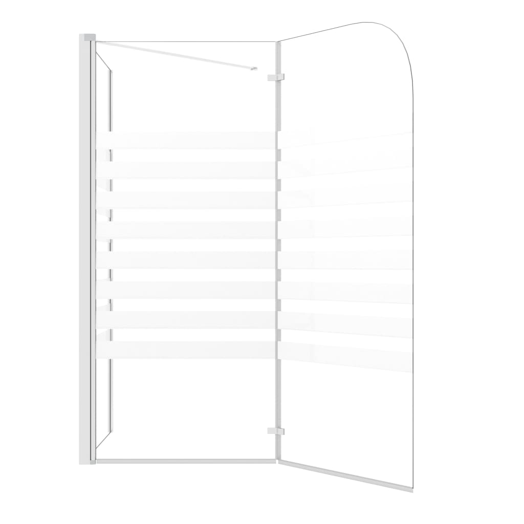 Duschvägg 120x68x130 cm härdat glas randig - number 8.