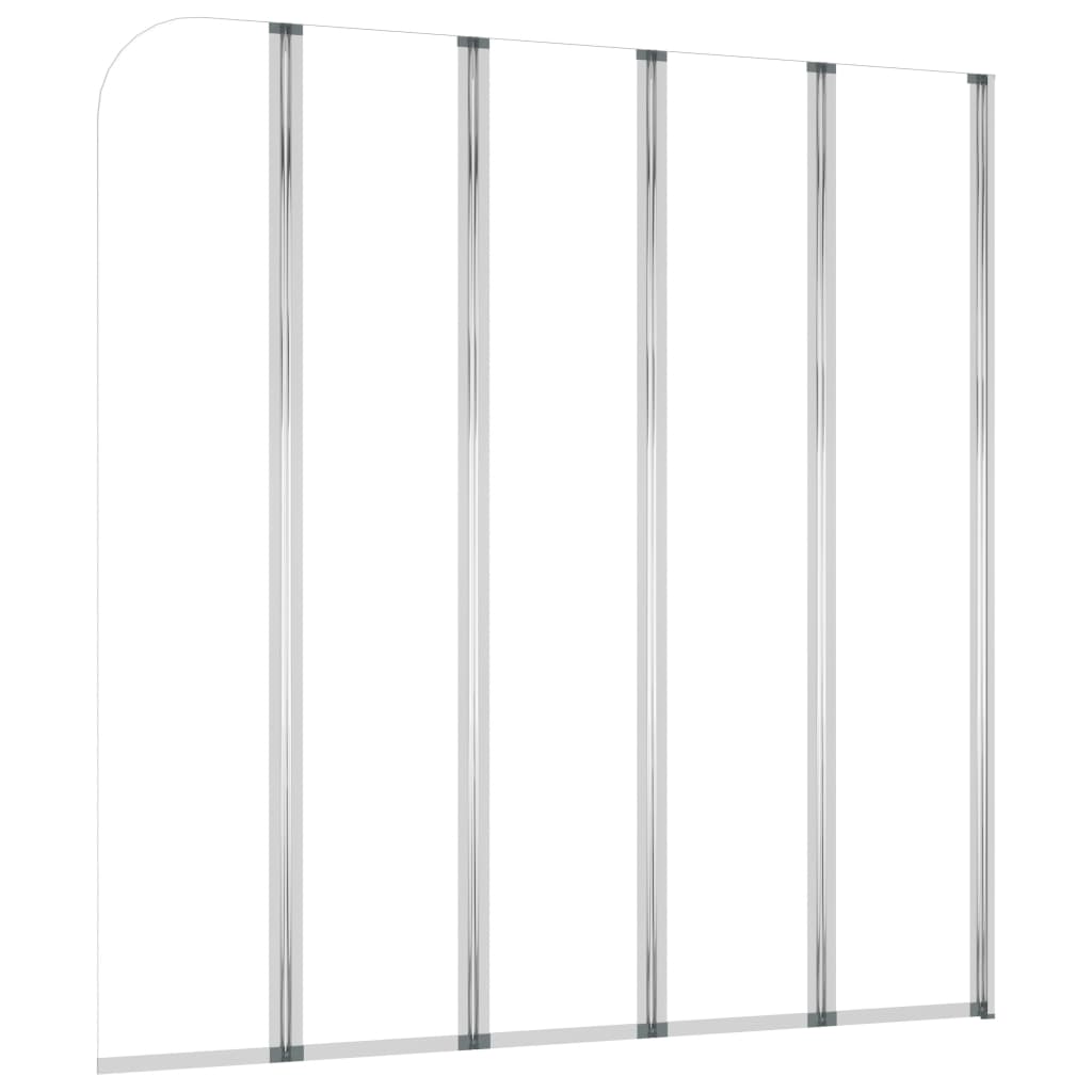 Brusevæg til badekar 120x140 cm hærdet glas gennemsigtigt - number 2.