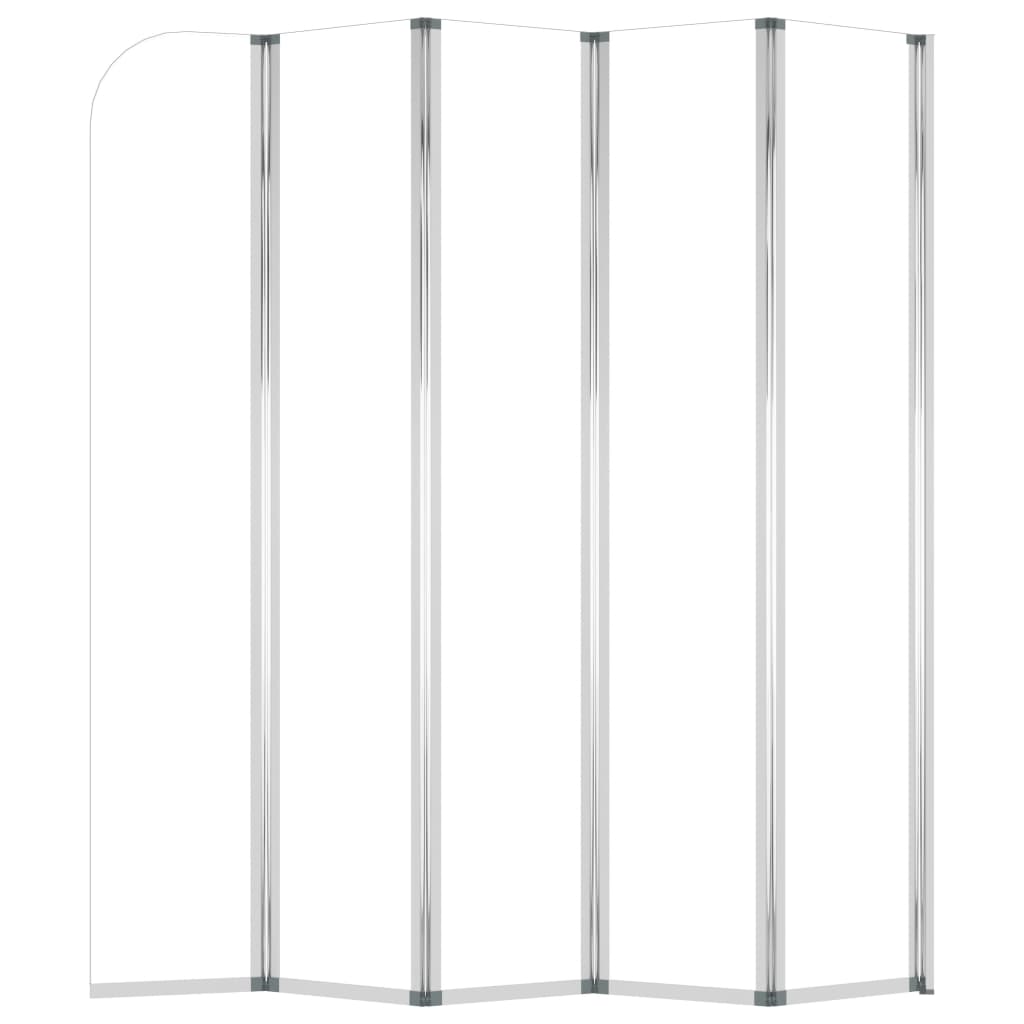 Brusevæg til badekar 120x140 cm hærdet glas gennemsigtigt - number 7.