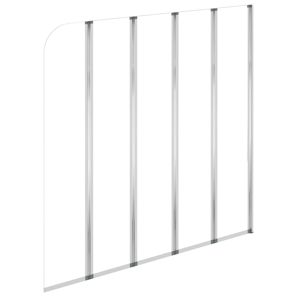 Brusevæg til badekar 120x140 cm hærdet glas gennemsigtigt - number 6.