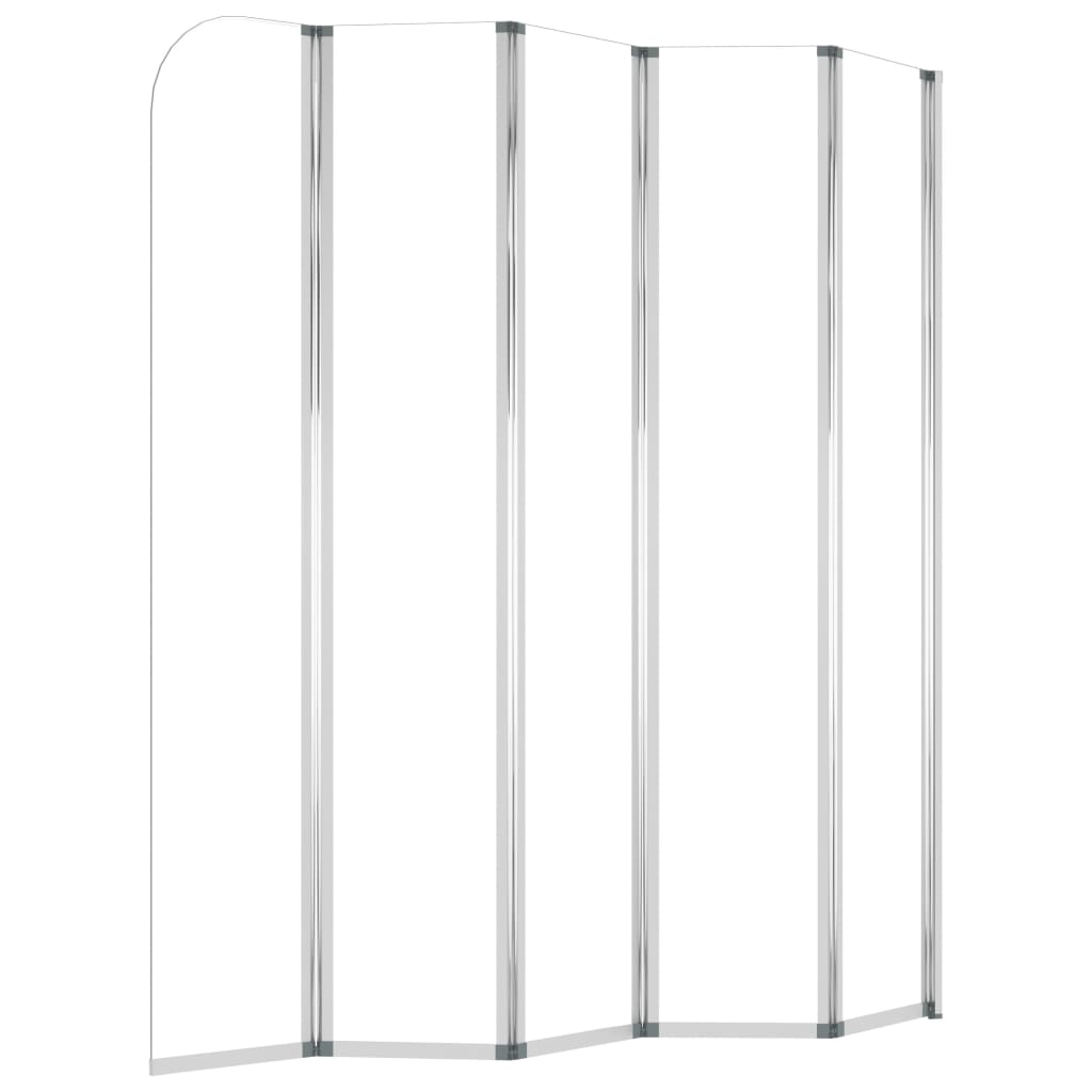 Brusevæg til badekar 120x140 cm hærdet glas gennemsigtigt - number 8.