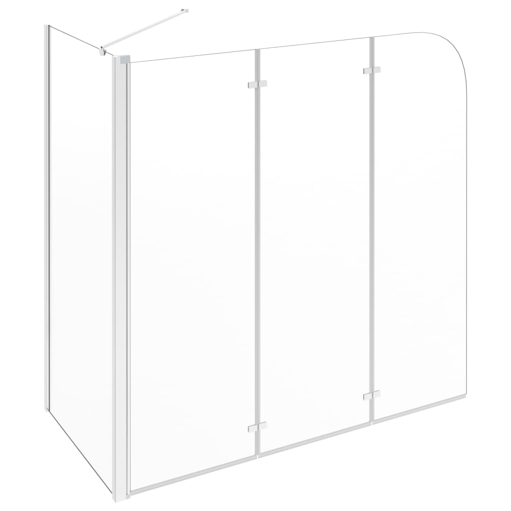 Brusevæg til badekar 120x69x130 cm hærdet glas gennemsigtigt - number 4.