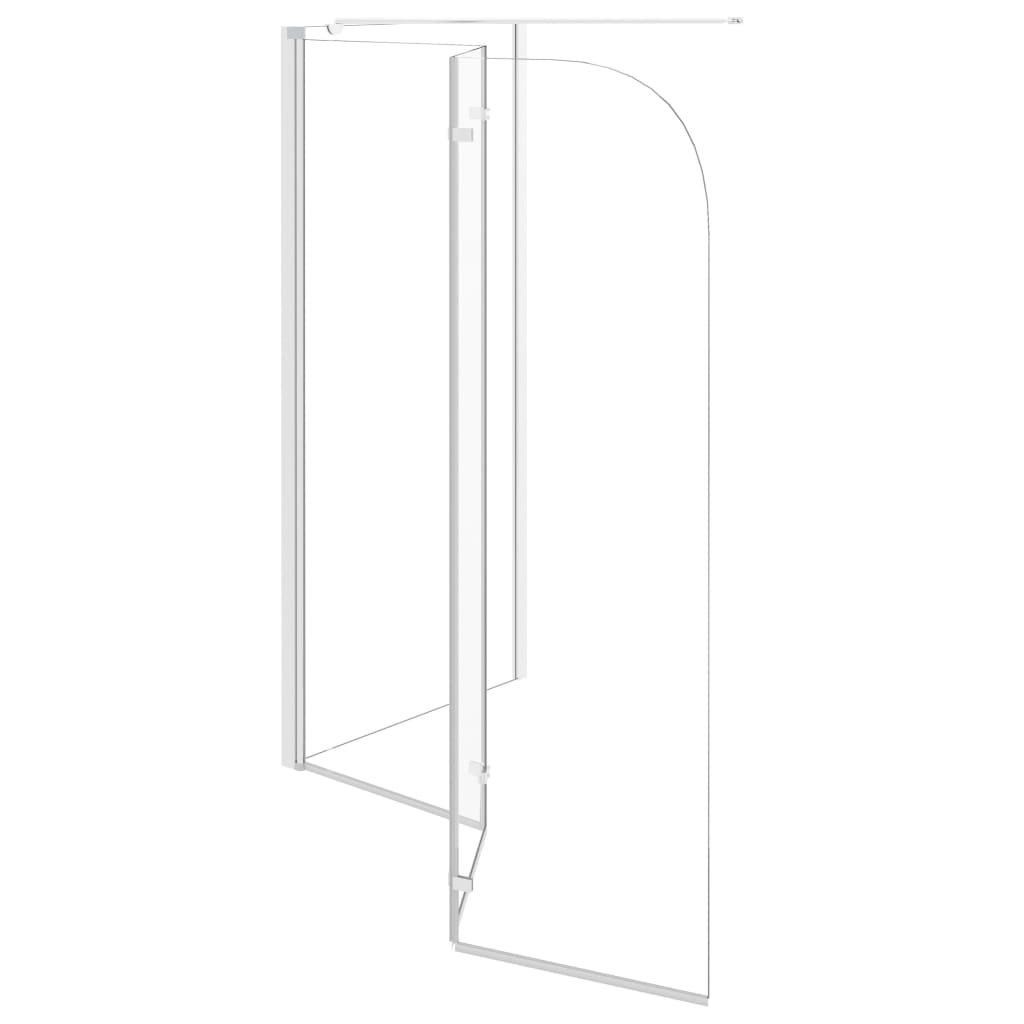 Brusevæg til badekar 120x69x130 cm hærdet glas gennemsigtigt - number 9.