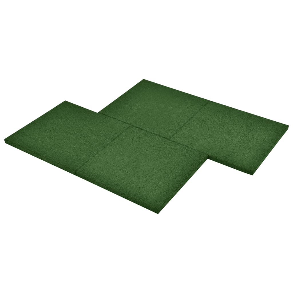 Faldfliser 6 stk. gummi 50 x 50 x 3 cm grøn - number 4.