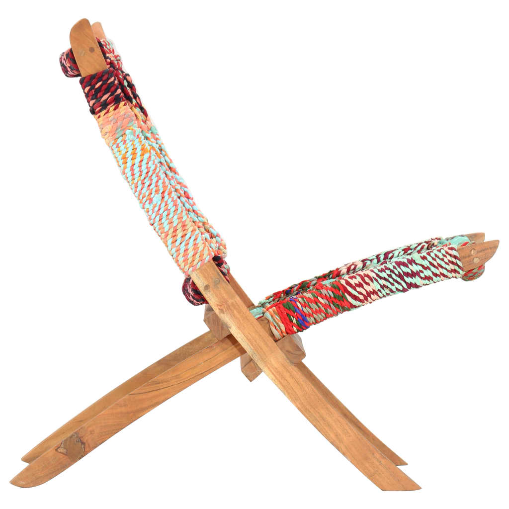 Składany fotel chindi tkanina wielokolorowa - number 3.