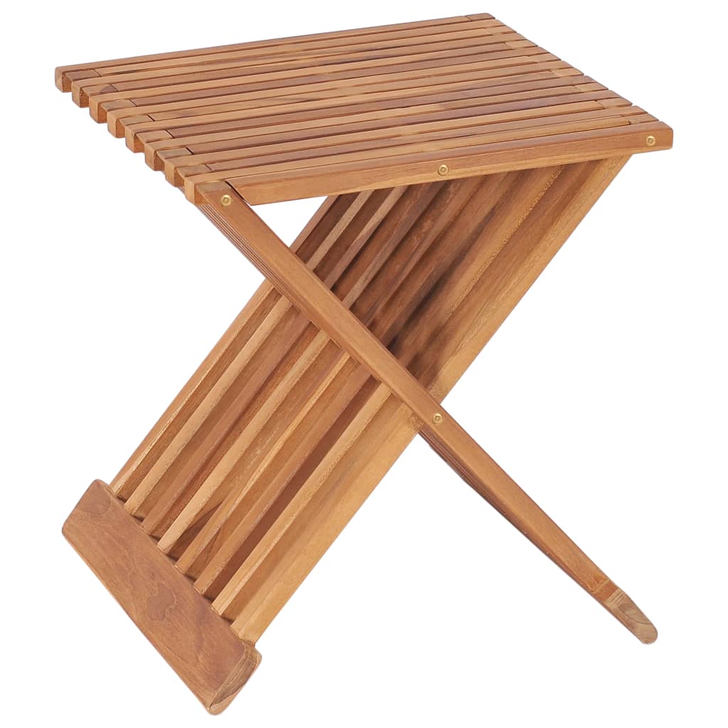 Sammenleggbar krakk 40x32x45 cm heltre teak - number 4.