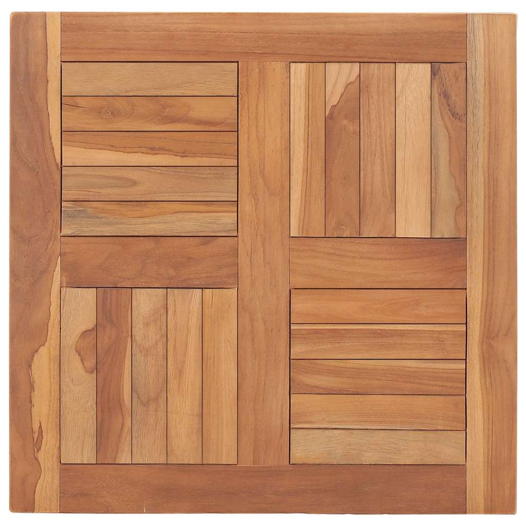 Bordplade 60x60x2,5 cm massivt teaktræ - number 1.