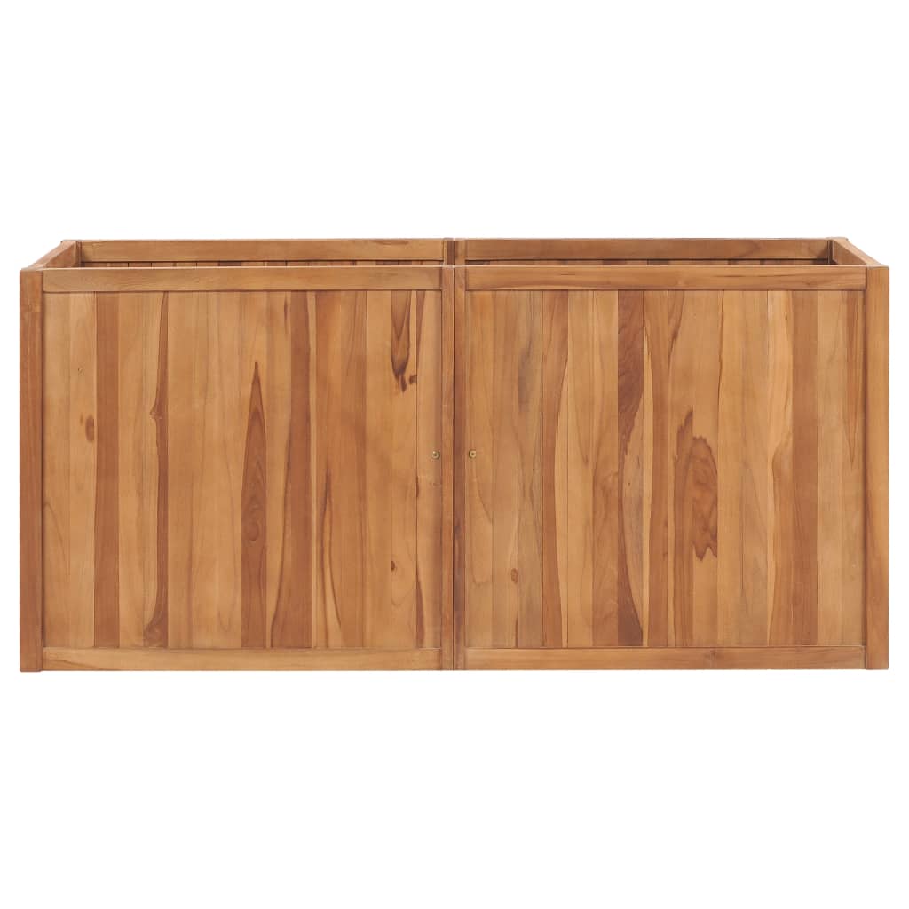 Raised planter 150x50x70 cm solid teak wood - number 2.
