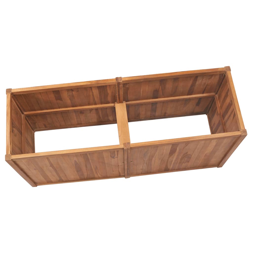 Raised planter 150x50x70 cm solid teak wood - number 4.