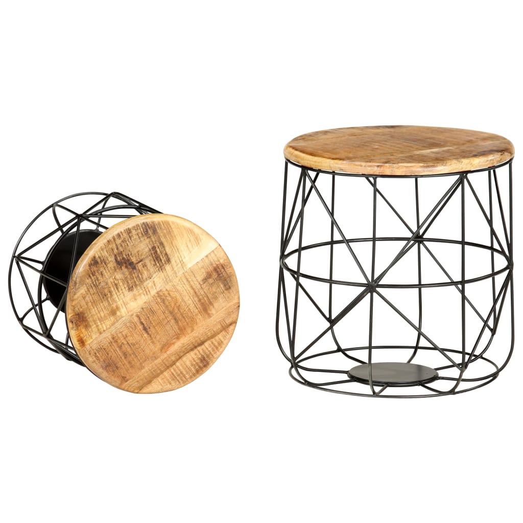 Sofaborde 2 stk. massivt mangotræ - number 2.