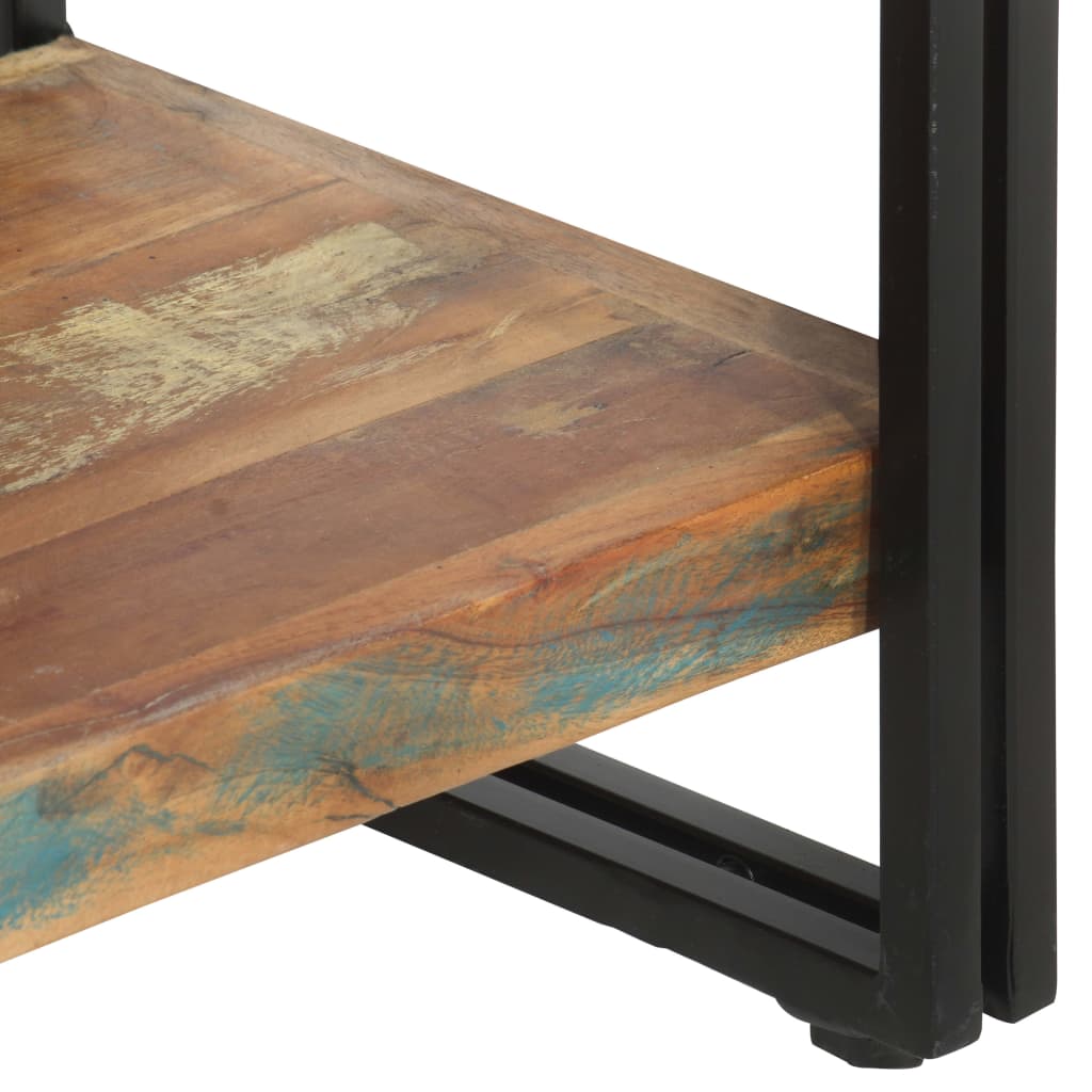 Bokhylle med 5 hyller 90x30x180 cm massivt resirkulert tre - number 5.