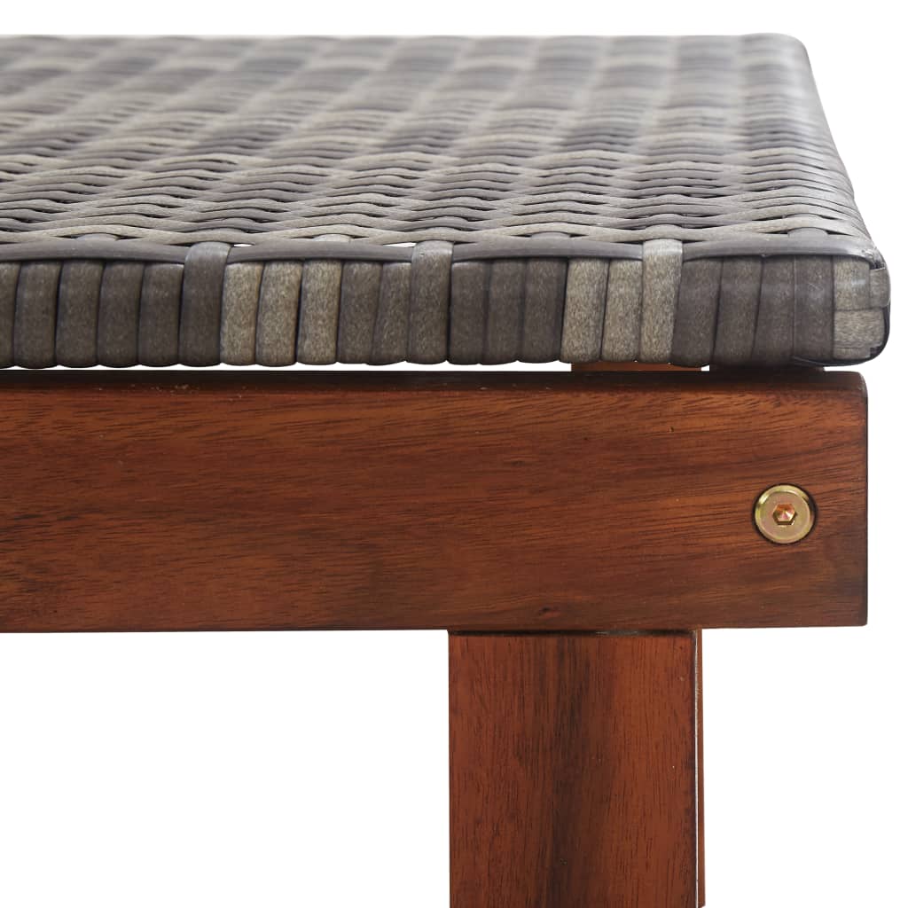 Solseng polyrattan og heltre akasietre - grå, 1, nr - number 7.