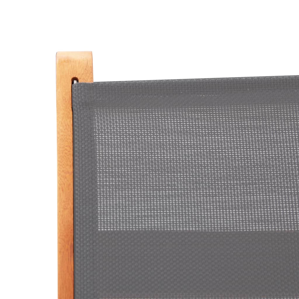 Sklopive vrtne stolice 4 kom. masivno drvo eukaliptusa tekstilno siva - number 8.