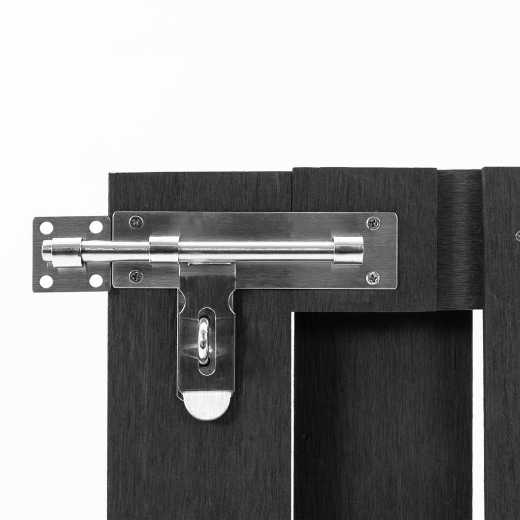 Trädgårdsgrind wpc grå - 100 x 80 cm - number 4.