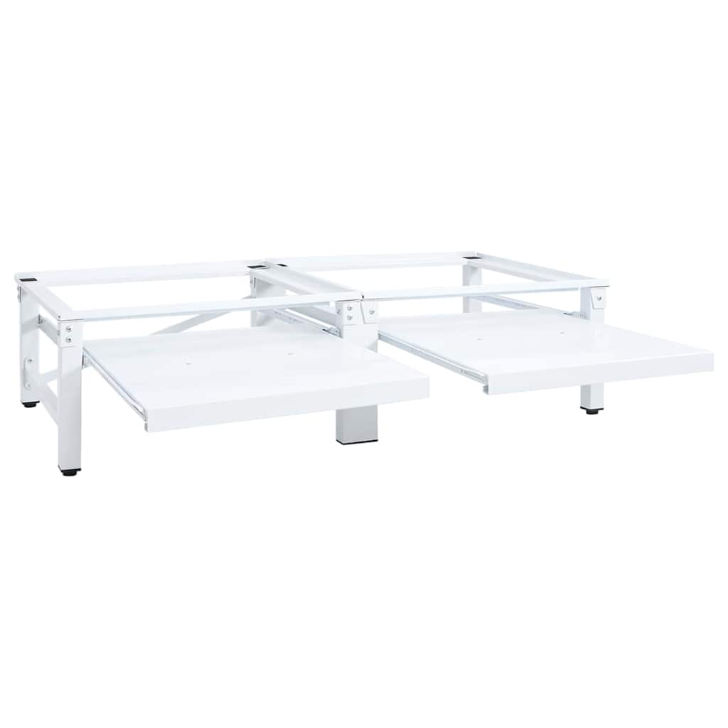 Sokkel til vaskemaskine og tørretumbler med udtrækshylder hvid - number 3.